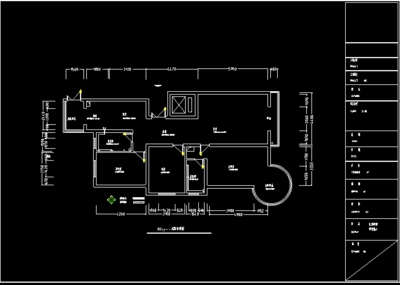 一整套二室一书房住宅室内装修CAD施工图附效 果图